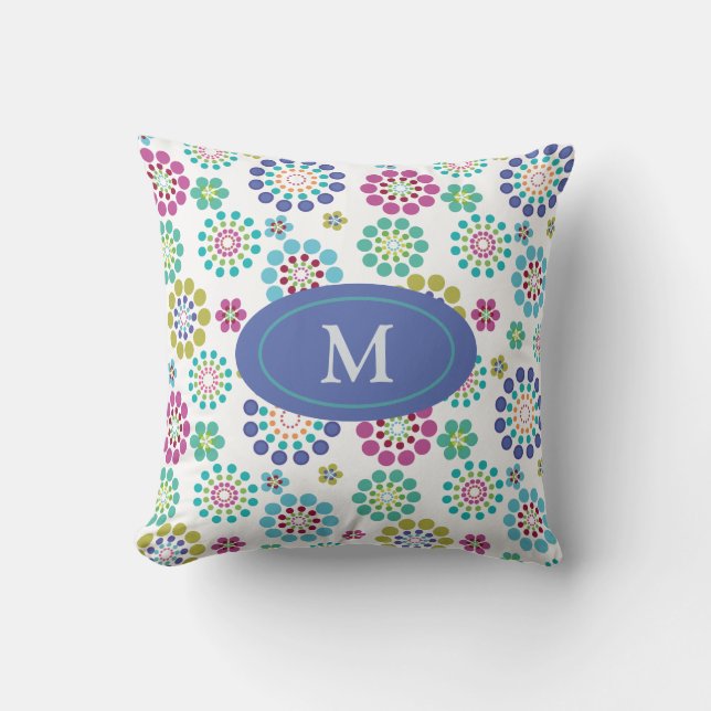 Fille moderne coloré vert roseJeter Coussin (Recto)