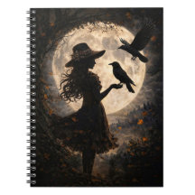 Fille Mystique Boho et Journal de la Lune des Corb