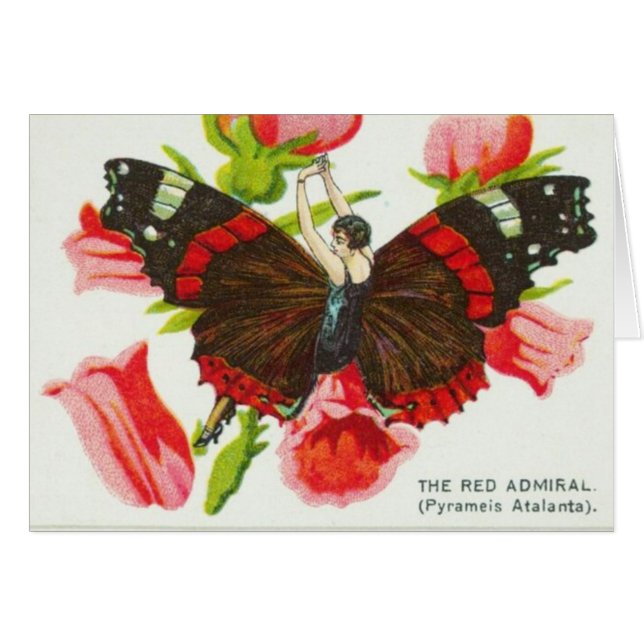 Fille noire et rouge de papillon (Devant horizontal)