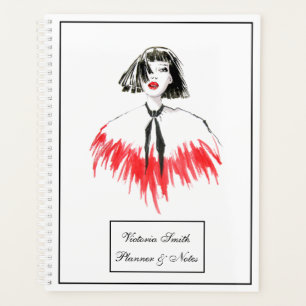 Fille noire et rouge Mode moderne Élégant