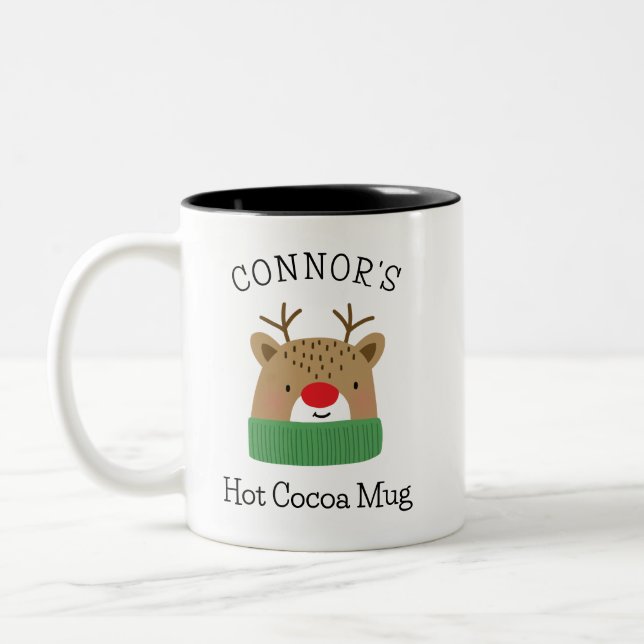 Fille ou garçon personnalisées Noël Hot Cocoa Mug (Gauche)