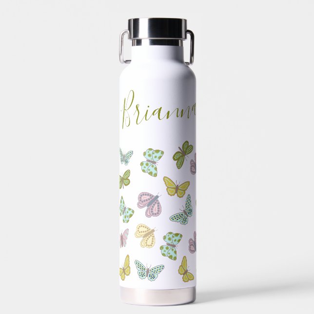 Fille papillons bouteille rose (Avant)