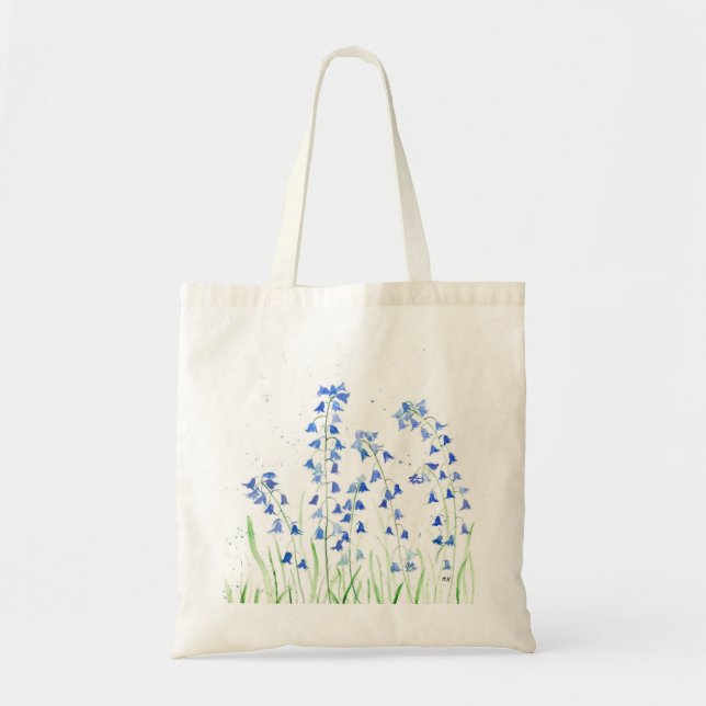 Fille pastel Bluebells sac fourre-tout de fleurs b (Devant)