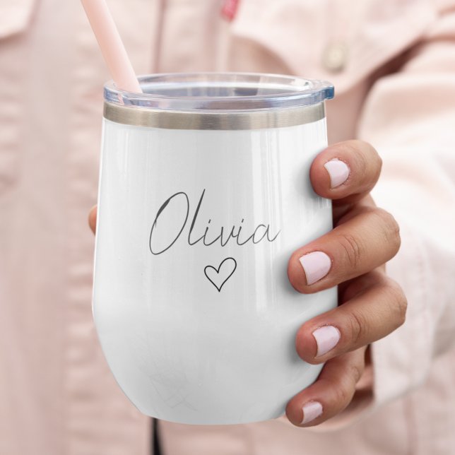 Fille personnalisée avec nom et coeur (Créateur téléchargé)