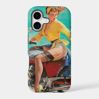 Fille Pin-Up de Moto - Art Pin-Up Rétro
