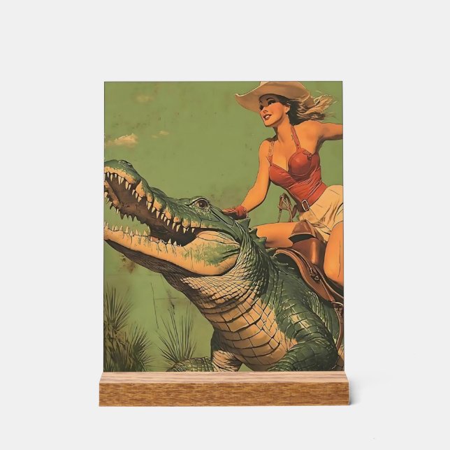 fille Riding Alligator (Recto)