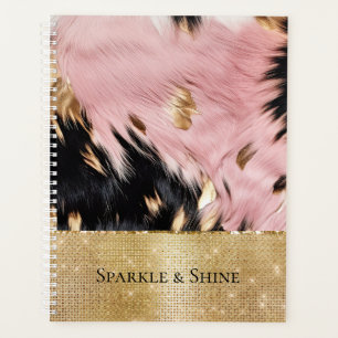 Fille Rose Black Gold Cowgirl Cowhide