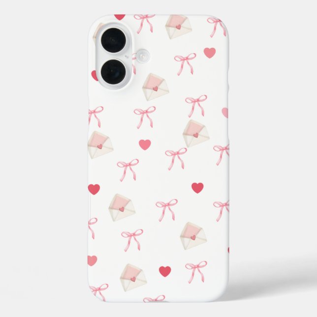 Fille Rose Bow et coque iphone de coeur - Style mi (Verso)