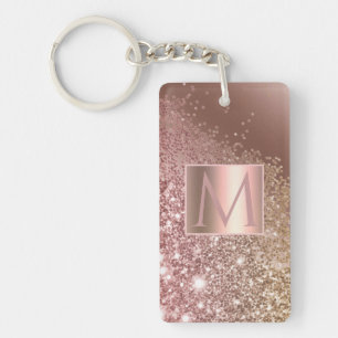Fille Rose Gold Parties scintillant Nom Monogramme
