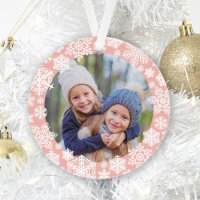 Fille Rose Gold Snowflake Joyeux et photo brillant