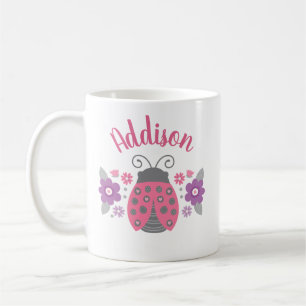 Fille rose Personnalisé Ladybug Mug