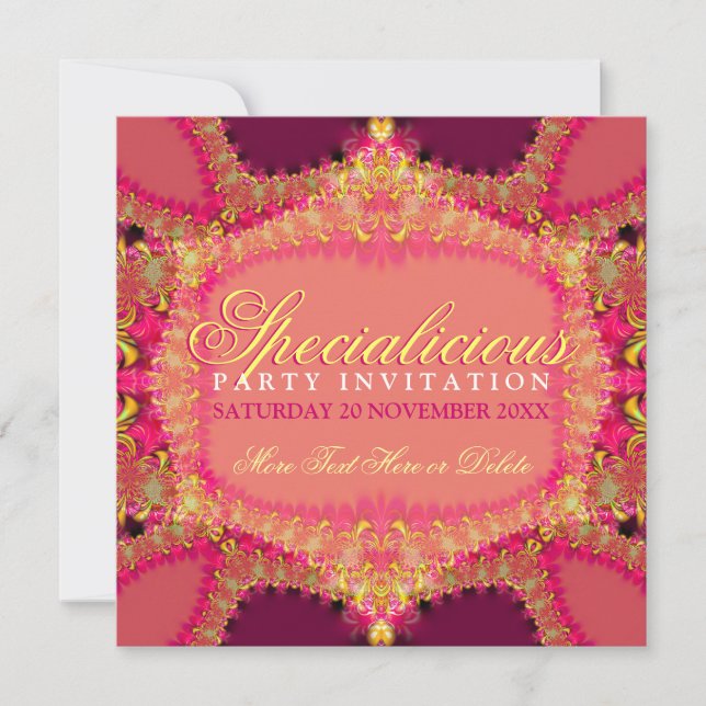 Fille Roses Frills Spécial Invitation De Fête (Devant)