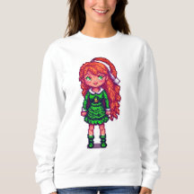 Fille rousse de Noël Sweatshirt