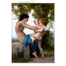 Fille Se Défendant Contre La Peinture Cupidante Er
