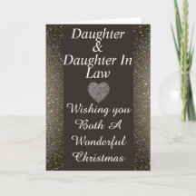 Fille spéciale & Fille en droit Carte de Noël