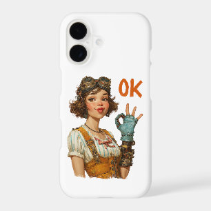 Fille Steampunk geste OK confiant