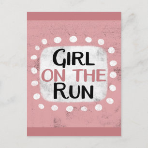 Fille Sur La Carte Postale Run