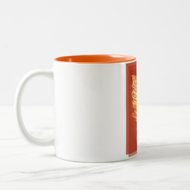 Fille sur la tasse de café du feu (Gauche)