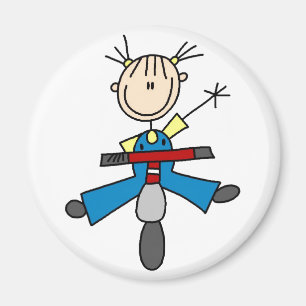 Fille Sur Le Magnet De Scooter