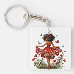 FILLE THÉMATIQUE ÉTÉ ADORABLE VÊTUE DE ROUGE