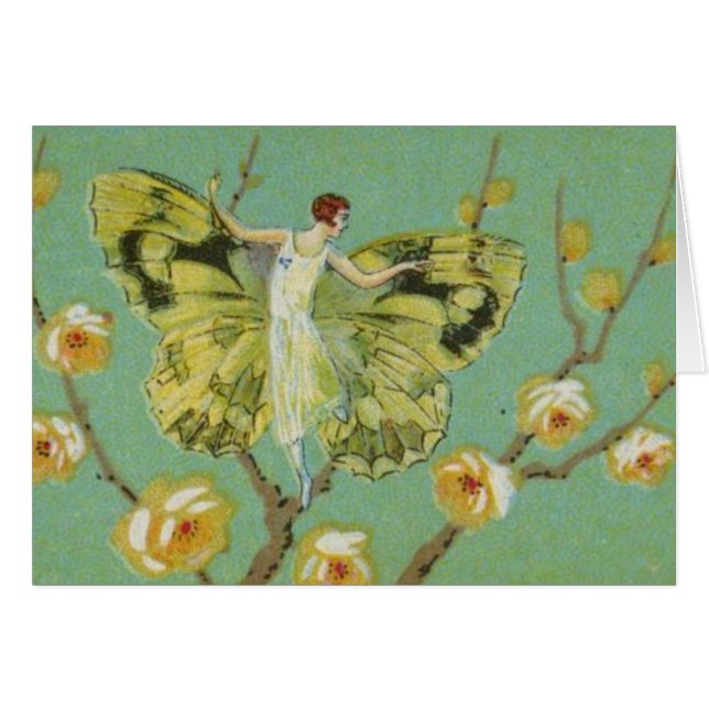 Fille verte de papillon (Devant horizontal)