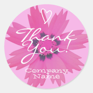 Fille Vibrant Fleur rose Merci Étiquettes