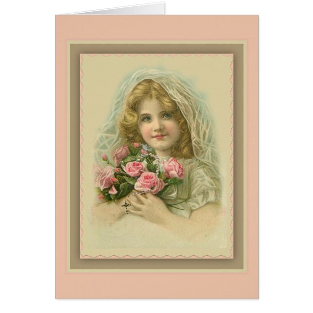 Fille voilée par cru avec les roses et le chapelet (Devant)