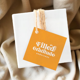 Filled with Gratitude Vintage Add Your Name Favour Tags