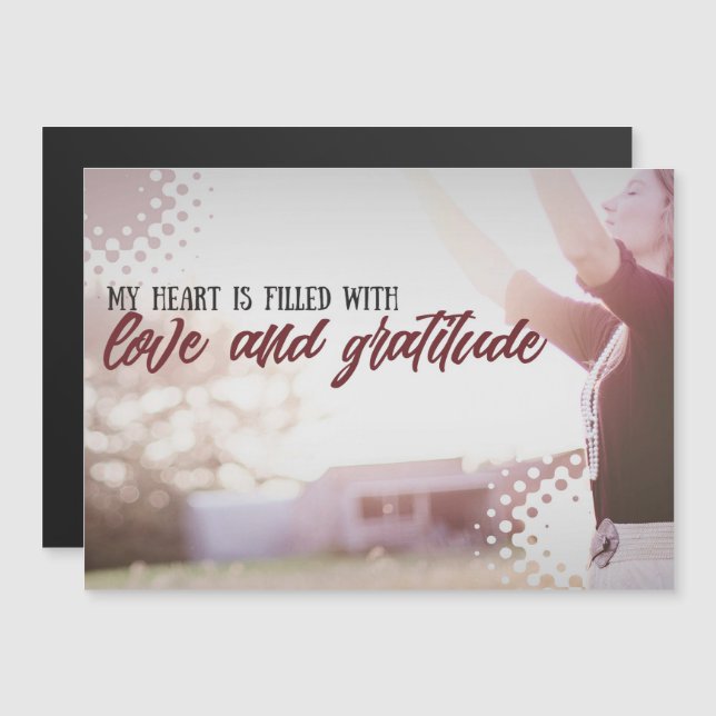 Filled With Love And Gratitude Magnetic Invitation (Front/Back)