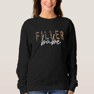 Filler Babe Leopard Med Spa Nurse Injector  3 Sweatshirt