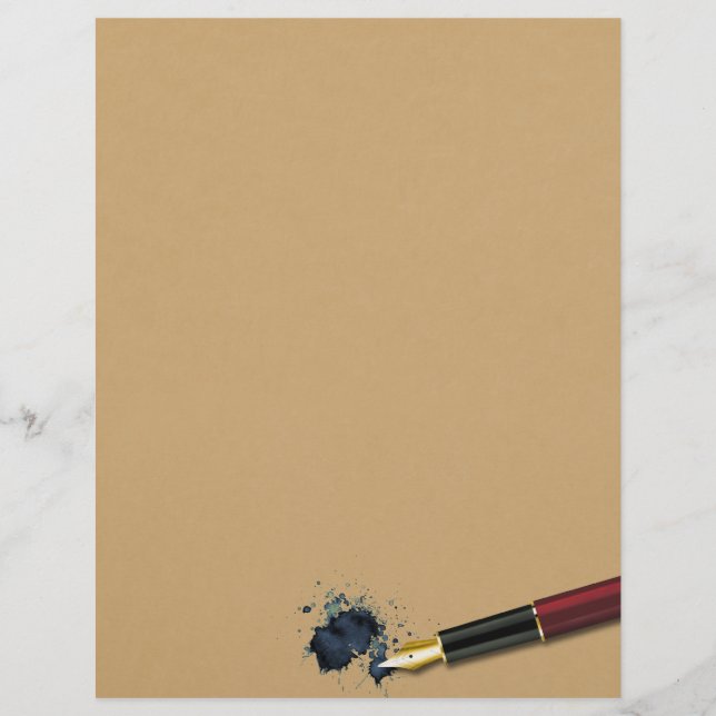 Filler Fountain Pen w/ Ink Blot - Letterhead (Front)