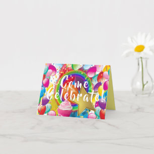 Filles Anniversaire Balloons Invitation