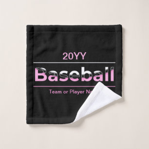 Filles Baseball - Typographie Géométrique Rose