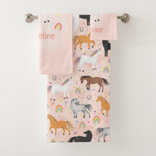 Filles Cheval Rose Licorne Arc-en-ciel Enfants Mon