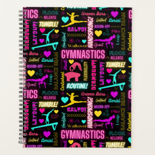 Filles colorées Gymnastique Glossaire Typographie