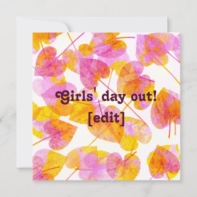 Filles' Day Out - L'automne laisse une invitation (Devant)