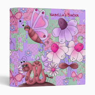 Filles de classeur Papillon Fleurs Patch violet