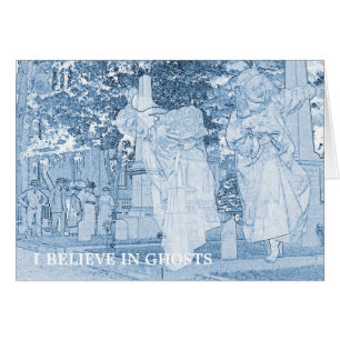 Filles fantômes Échapper au cimetière Art vintage 