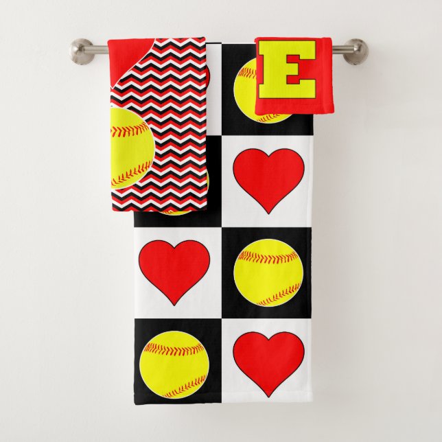 Filles Fastpitch Softball Player Love Salle de bai (En situation)