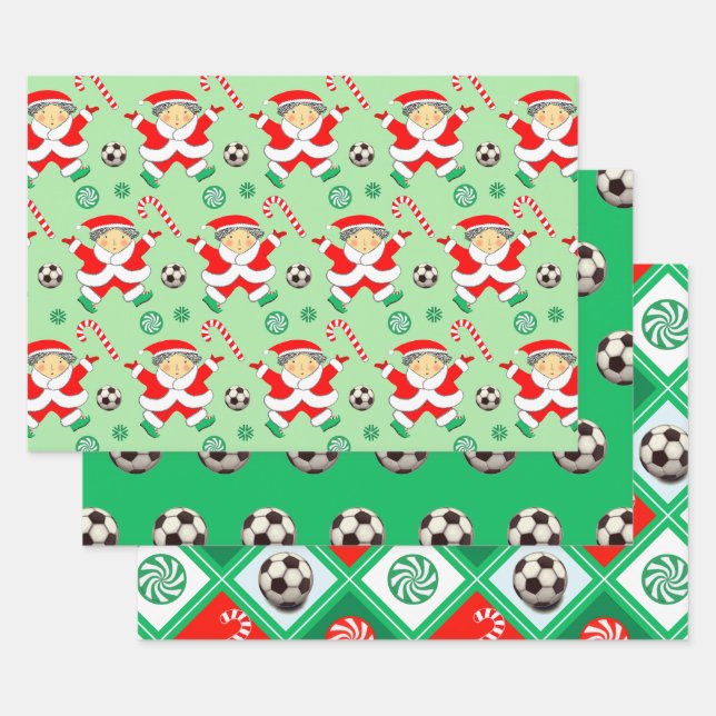 Filles Football Vacances Papier à enveloppement ca (Lot)