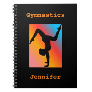 Filles Gymnastique Carnet Spiral Personnalisé