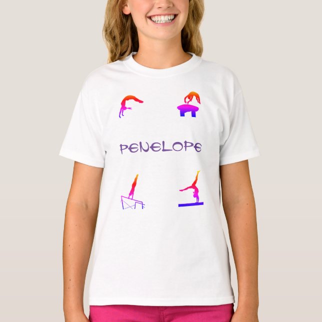 Filles Gymnastique Événements T-shirt personnalisé (Devant)