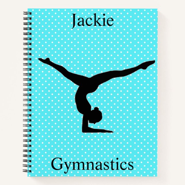 Filles Gymnastique Polka Dot Carnet Spiral (Devant)