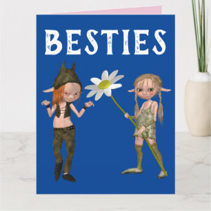 FILLES MEILLEURS AMIS ANNIVERSAIRE BESTIES CARTES 