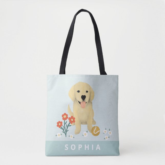 Filles mignonne Chien Chien Floral Enfants Sac fou (Devant)