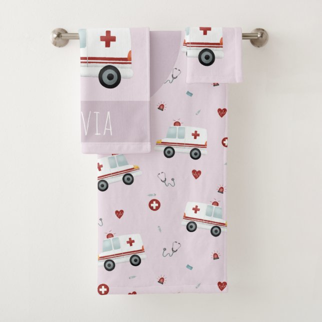 Filles mignonne rose Parade Ambulance Motif Enfant (En situation)