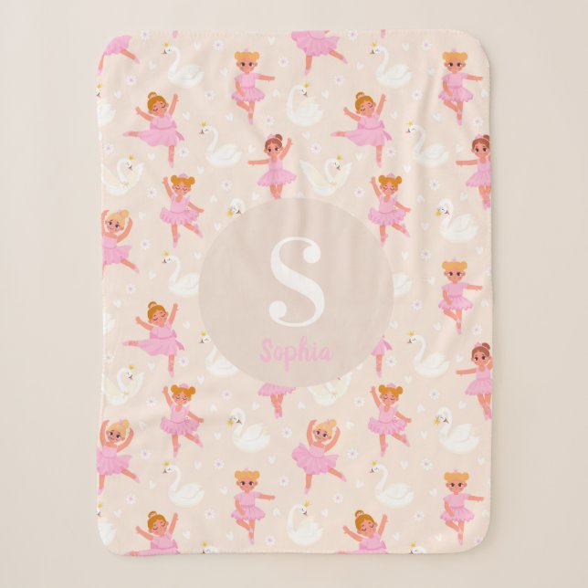 Filles mignonne rose petite Ballerina Couverture b (Devant)