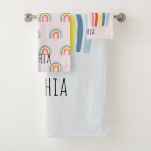 Filles mignonnes caricatures de l'arc-en-ciel Nom 