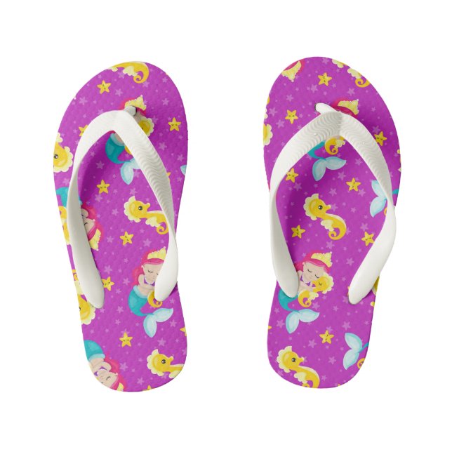 Filles mignonnes sirènes motifs tongs (Semelle)