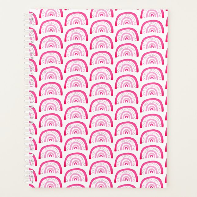 Filles modernes Motif arc-en-ciel rose (Devant)